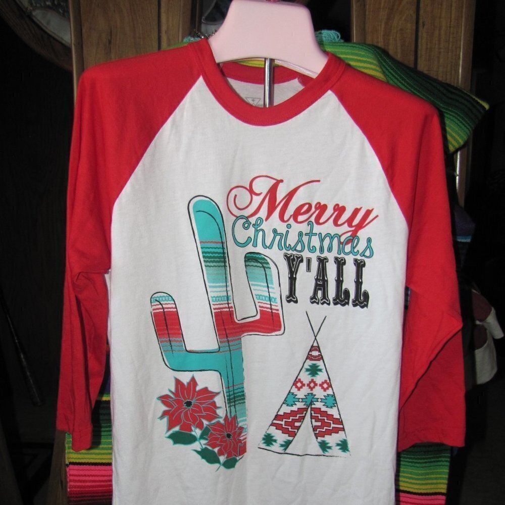 CRAZY TRAIN MERRY CHRISTMAS BASEBALL TSHIRT